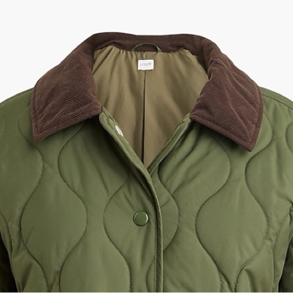 J Crew Barn Coat Quilted Puffer Snap Jacket - Picture 3 of 7